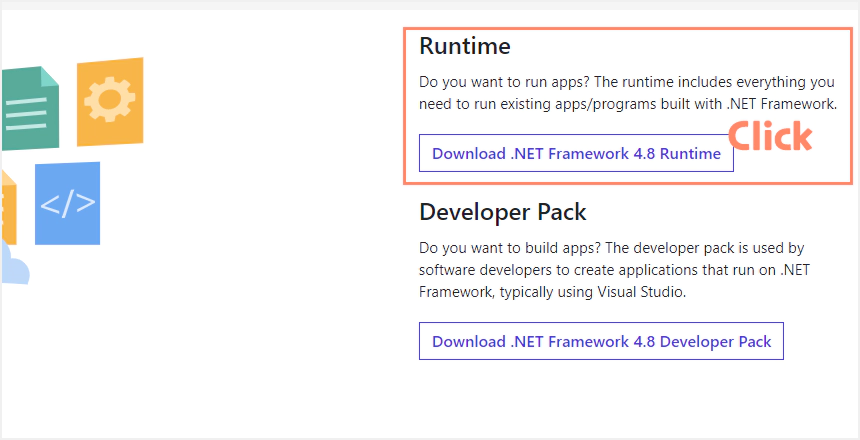 Microsoft .NET Framework 4.8 넷 프레임워크 다운로드