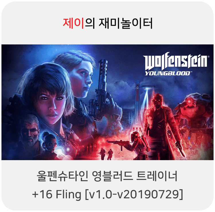 울펜슈타인 영블러드 트레이너 +16 FLiNG [v1.0-v20190729] 다운로드