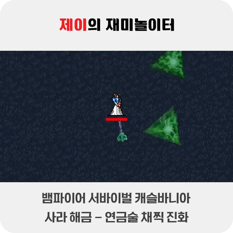 뱀파이어 서바이벌 캐슬바니아 사라 해금 - 연금술 채찍 진화 방법