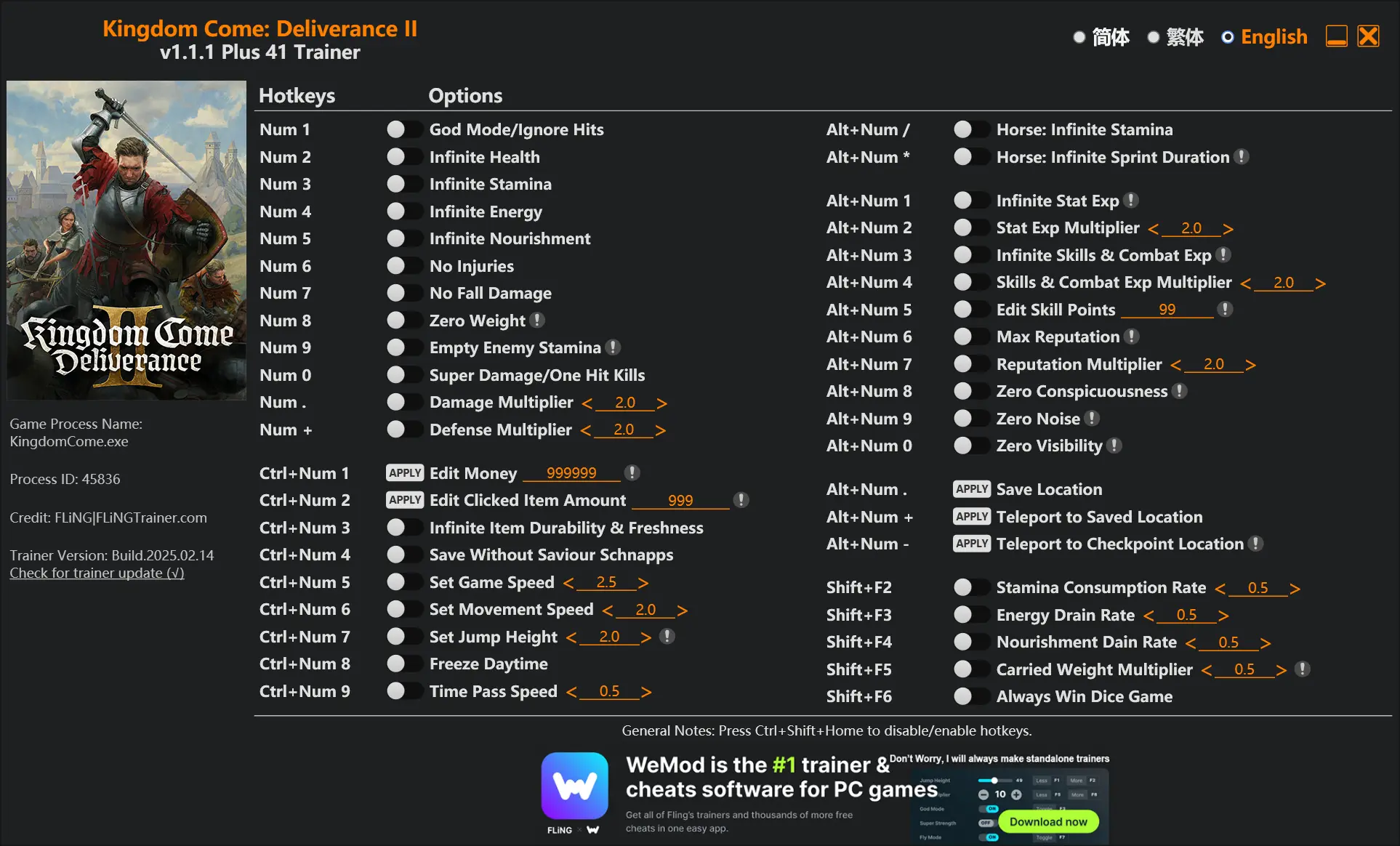 킹덤 컴 2 딜리버런스 트레이너 +24 FLiNG [v1.1.1+] 다운로드 - 1