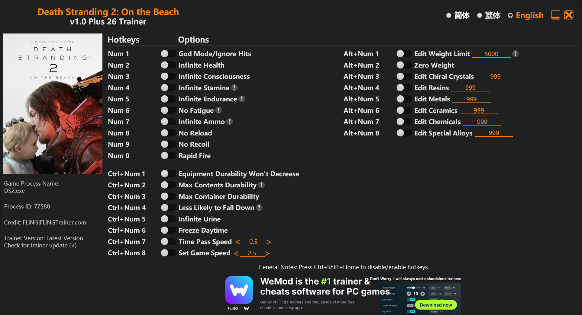 데스 스트랜딩 2 트레이너 +26 FLiNG [v1.0+] 다운로드 - 1